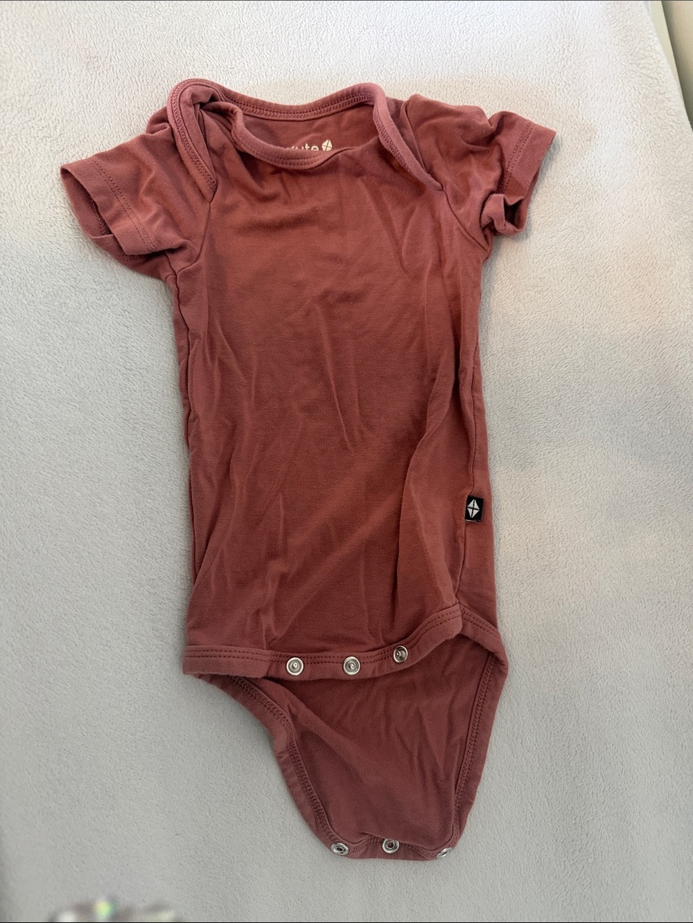 Kyte BABY Short-Sleeve One-Piece Bodysuit - Dusty Rose